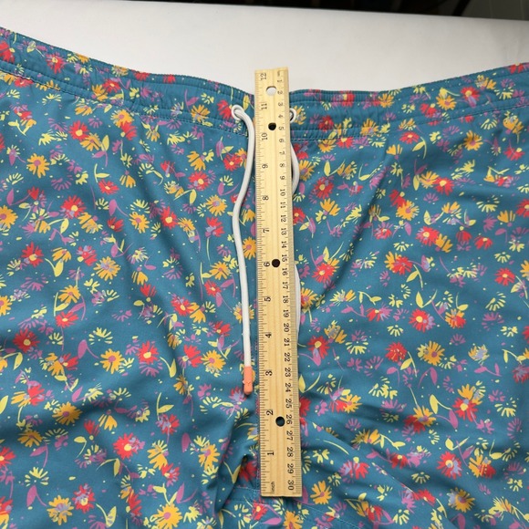 BONOBOS Mens Riviera Navy Sketch Floral Swim Trunks Shorts 9 Inch Inseam Size L - Picture 3 of 9